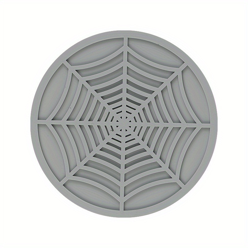 Spider Coasters Blue White Spiderweb Halloween Holiday Ceramic