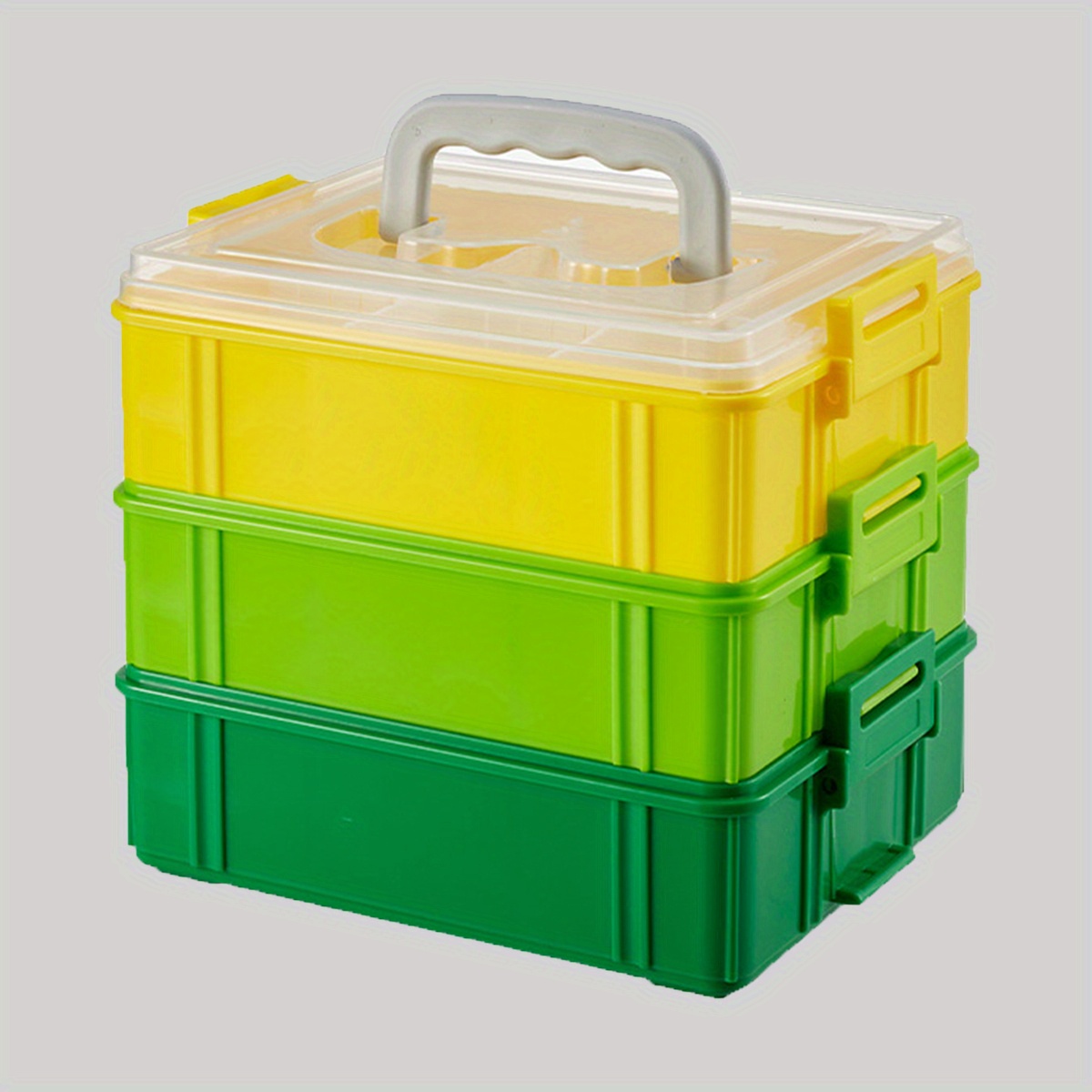 3 Layers Plastic Craft Storage Organizer Art Box Art Supply - Temu