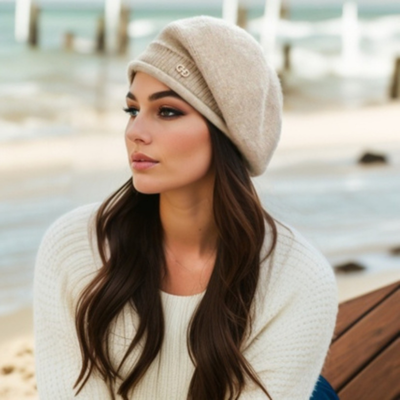Bonnet d'hiver en tricot pour femme - Léger et doux - Thermique - Tricot  fin - Pour adolescente et fille - Doux et très chaud