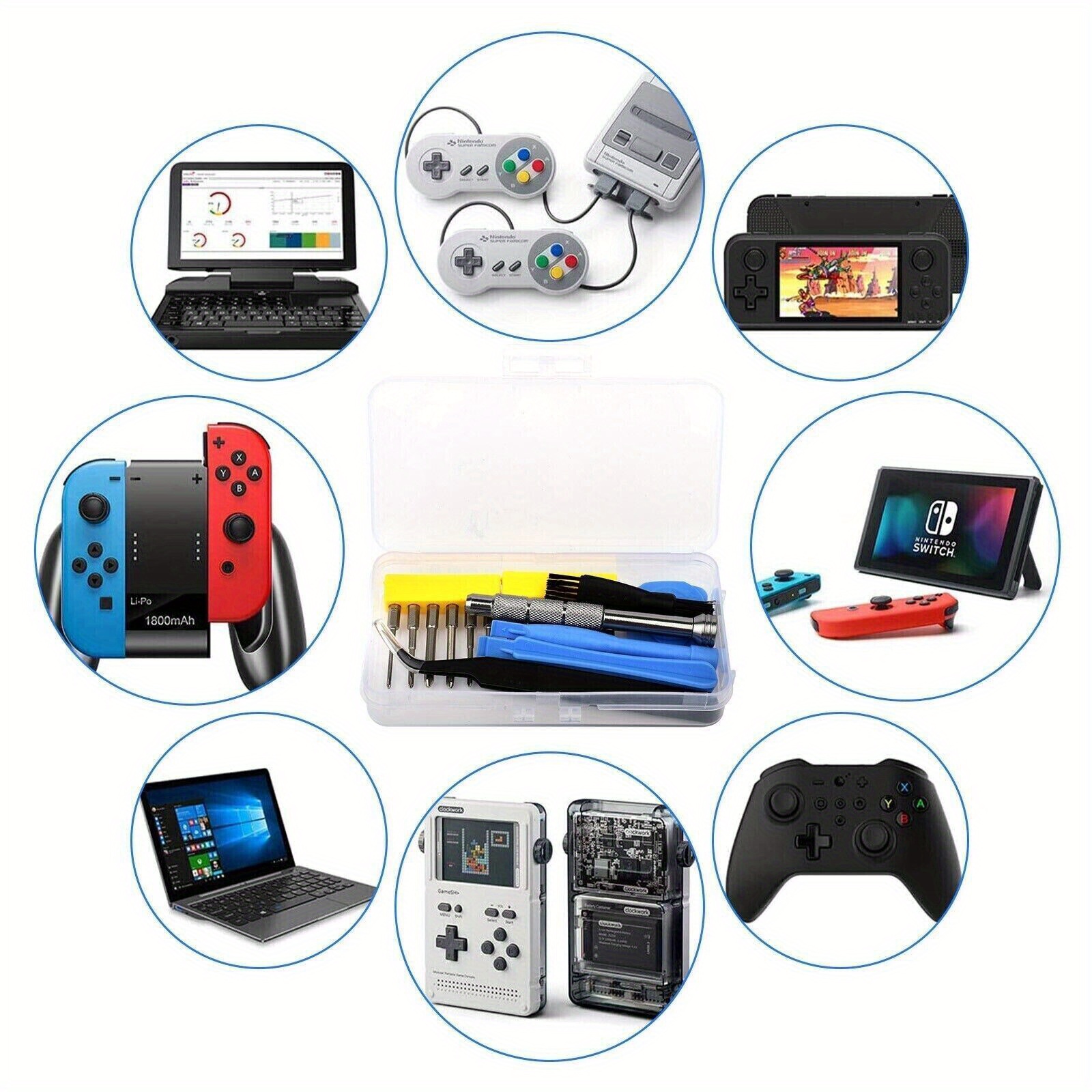 Kit' outils de réparation 21 en 1 Set de tournevis pour manette de jeu  Nintendo Switch