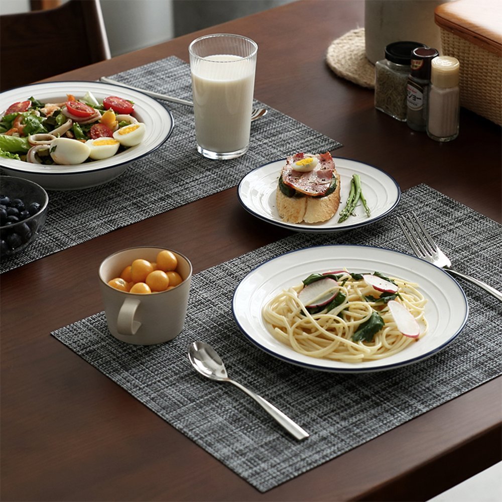 PVC Heat Resistant Non-slip Placemats for Dining Table Washable