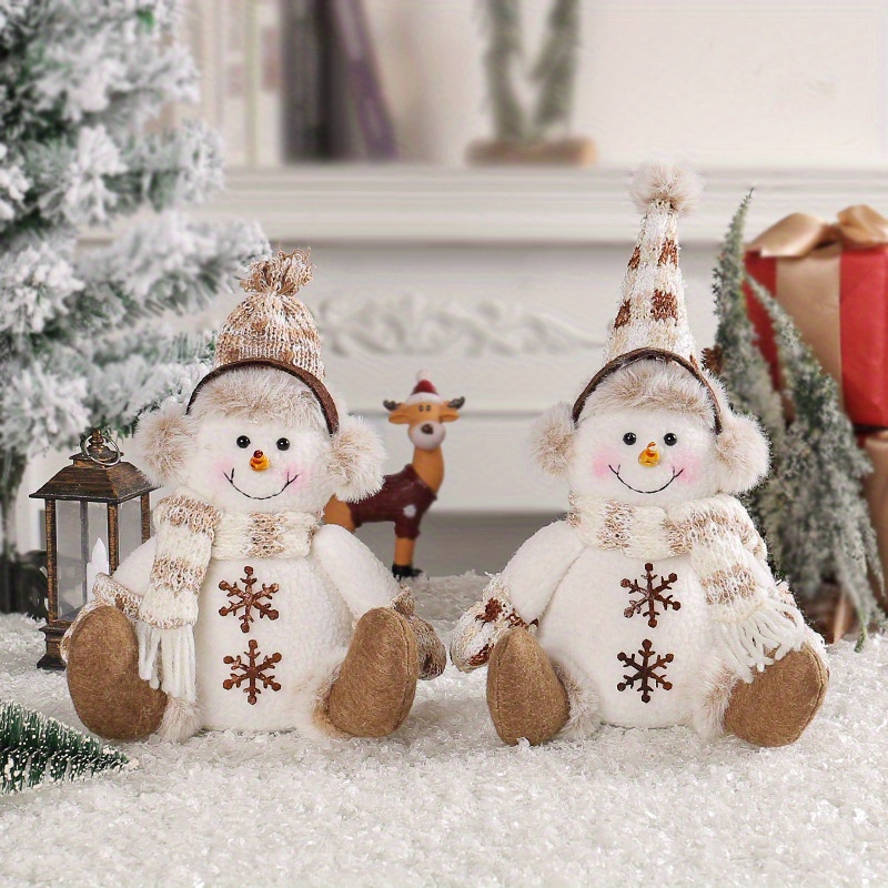Dressed Sitting Snowman Wooden Winter Porch Sitter Home Decor Decorating  Outdoor Christmas Porch Decor Christmas Winter Decor 