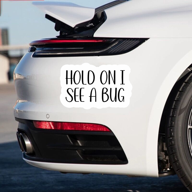 

Hold On I See A Bug Sticker, Vinyl Bug Science Decal For Water Bottles Phone Laptops, Butterfly Stickers, I Love Bugs Gifts For Women Boys Girls