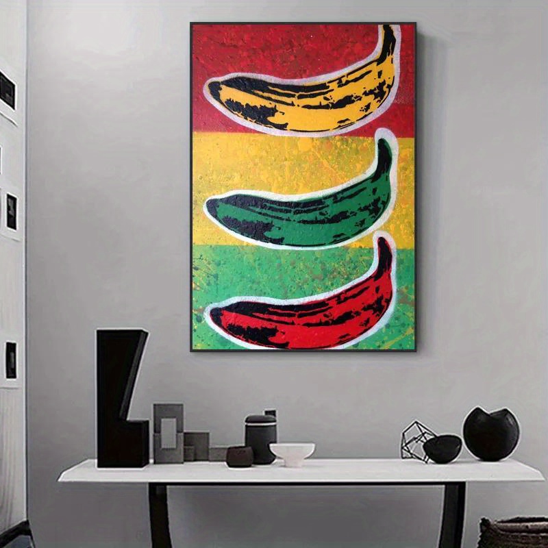 1pc カラフルなバナナポスターやプリント現代抽象アート油絵壁アートの写真ホームバーや寝室の装飾