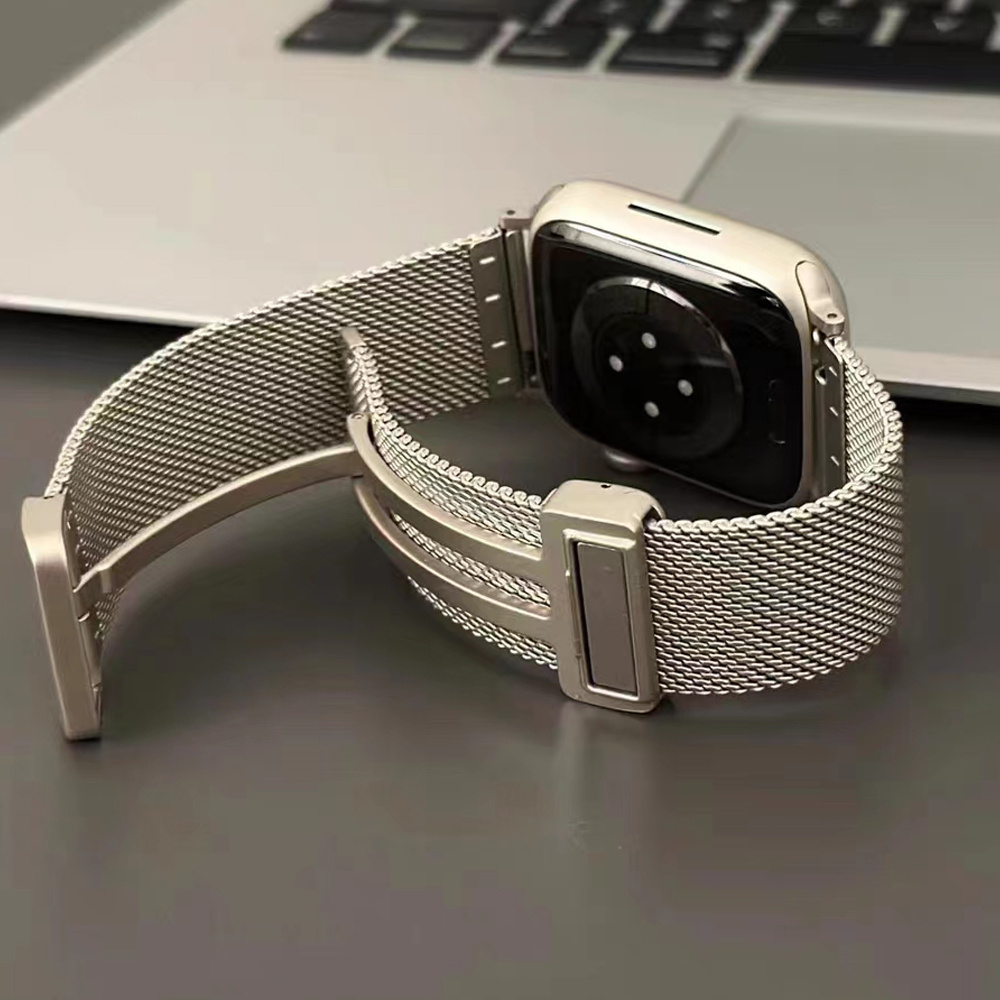 Milanese Band For Apple Watch Series 9 8 7 41mm 45mm Ultra 2 49mm Stainless  Steel