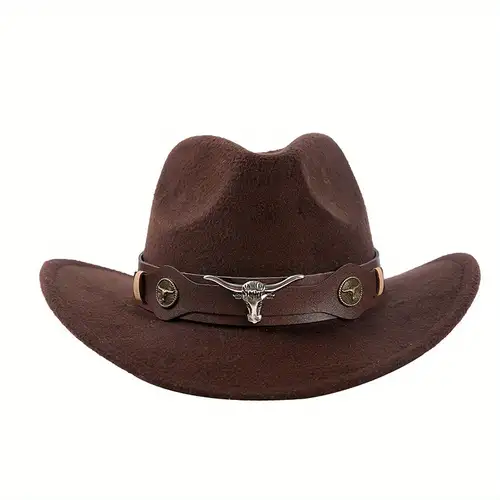 1pc Classic Wide Brim Western Felt Cowboy Hat For Women Men, Shop On Temu  And Start Saving