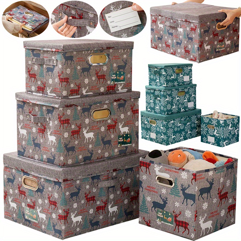 1pc 30*30*30cm Large Size Christmas Ball Storage Container Box