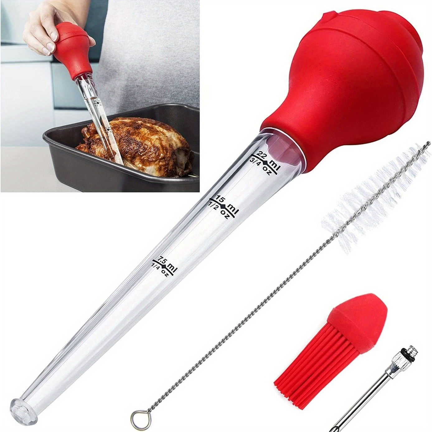 Turkey Baster Food Grade Nylon Baster Heat Resistant Food Grade