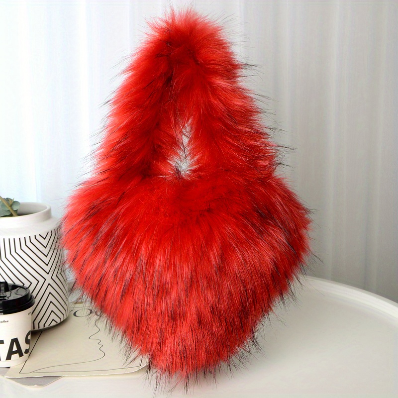 Heart best sale fur purse