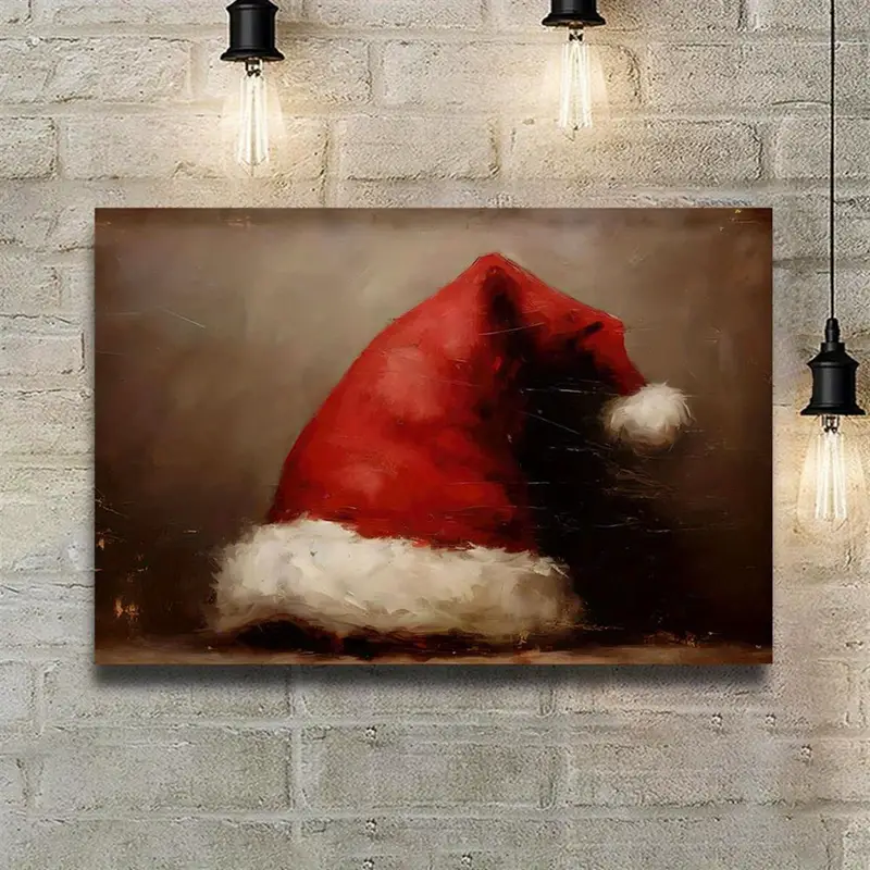 Canvas Poster Printed Painting Rustic Christmas Art - Temu