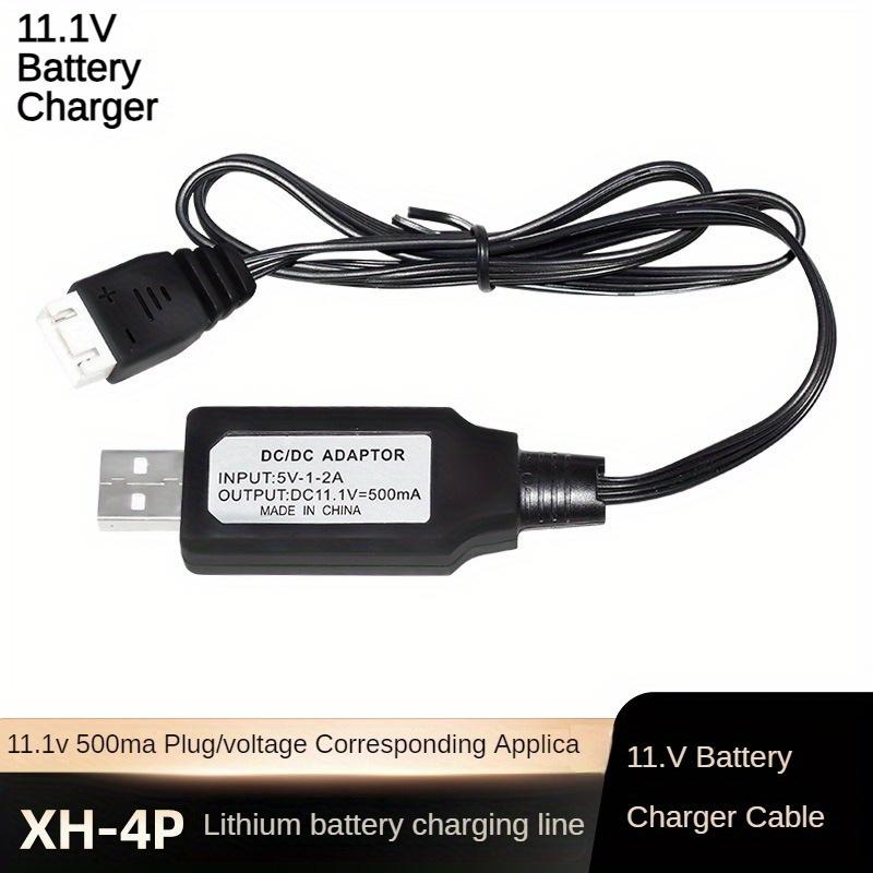 USB Charger DC 3.7V 500mA XH2.54 Plug DC 5V 0.5-2A for RC Car Battery 