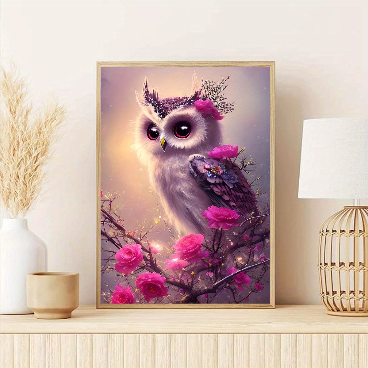 Cute Owl Diamond Painting Set, Adult Diamond Art Painting Set