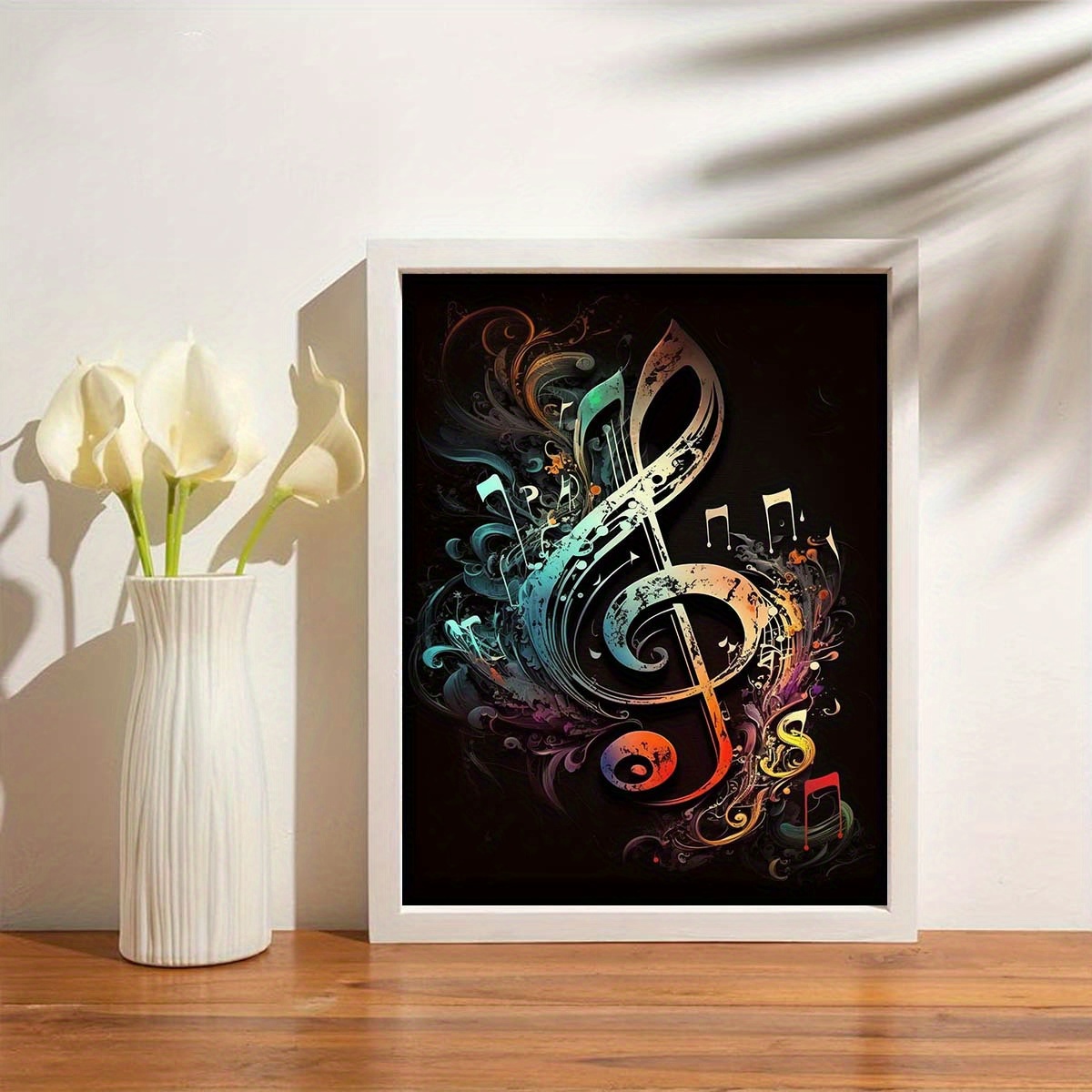  LEARTDYY Diamond Painting Vintage Music Note Retro Musical  Music Studio Harp Kit for Adults Diamond Art Painting by Number Kits Gem  Art Wall Home Decor 30x40cm/12x16in