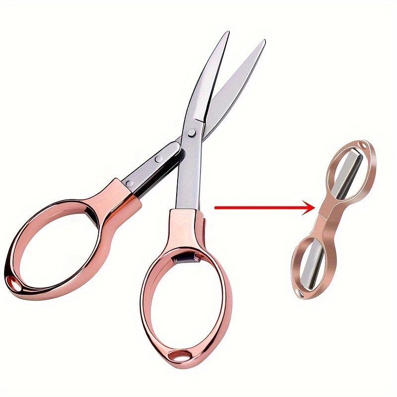 Foldable Scissors, Stainless Steel Portable Travel Scissors, Small Folding  Scissors Pointy Sewing Scissor, Craft Scissors Yarn Cutter, Snips, Fold Up