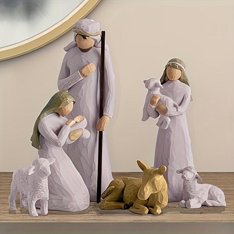 Nativity Figurines Set, Resin Nativity Scene Figurines, Miniatures