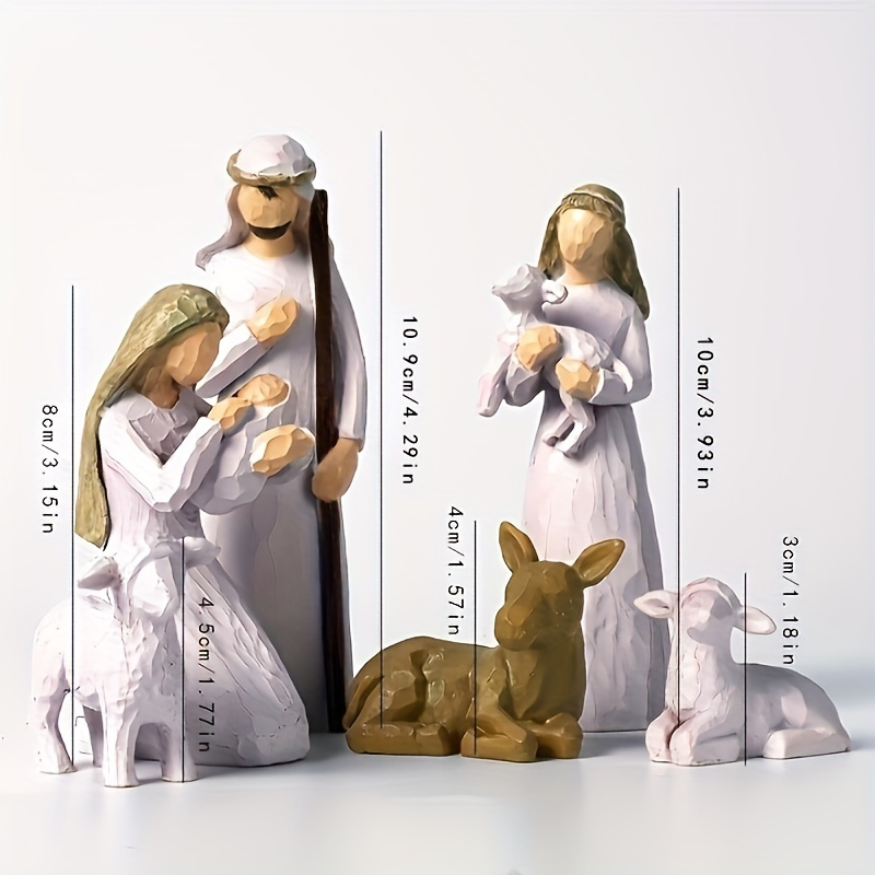 Nativity Figurines Set, Resin Nativity Scene Figurines, Miniatures