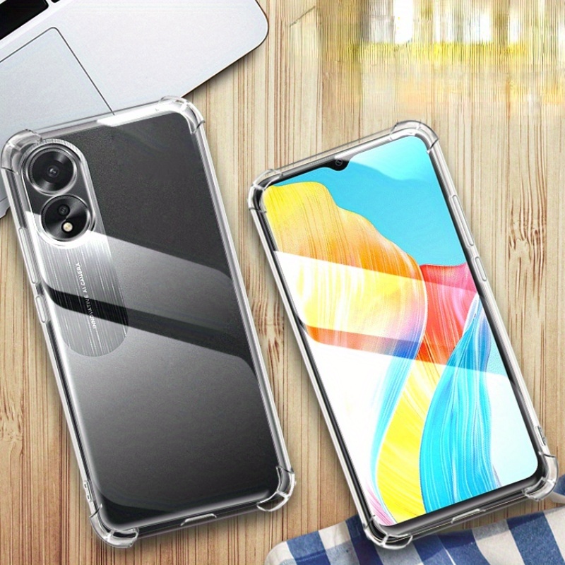 

Transparent Phone Cases Anti-fall Thicker Back Clip For Oppo A58 A38 58 Cph2577 Soft Tpu Shell