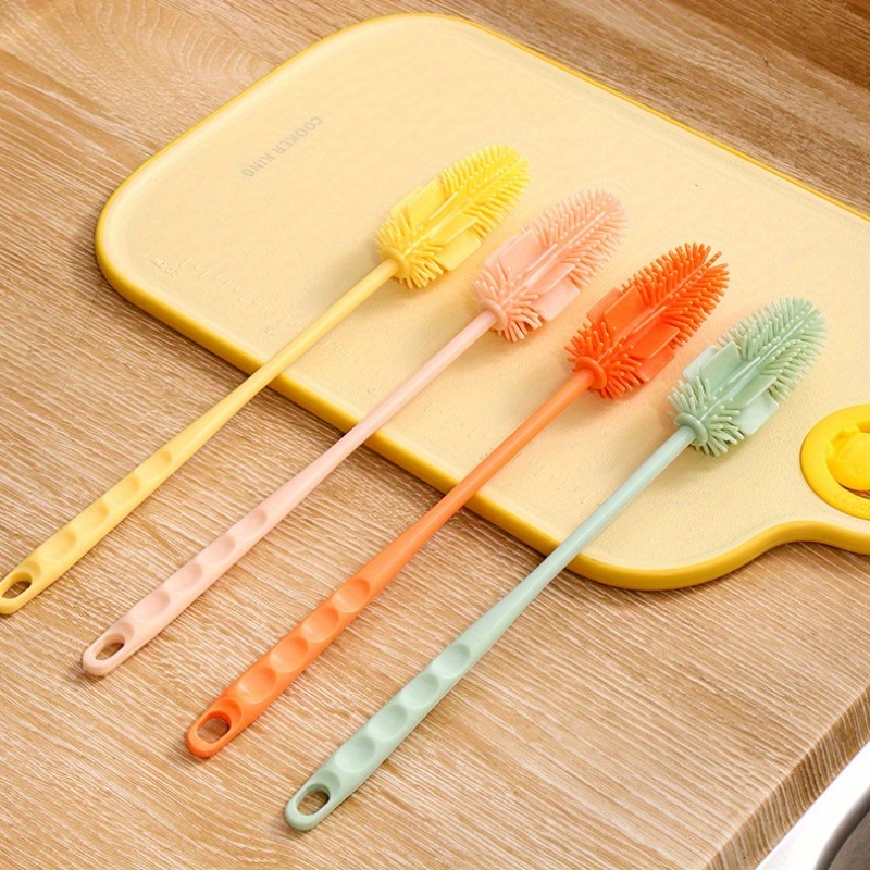 Silicone Cleaning Brush, Bottle Cleaning Brush With Long Handle, Cup Brush,  Baby Bottle Brush, No Dead Corner Cleaning Brush, Multipurpose Kitchen Cleaning  Brush, Cleaning Supplies, Cleaning Tool, Back To School Supplies 