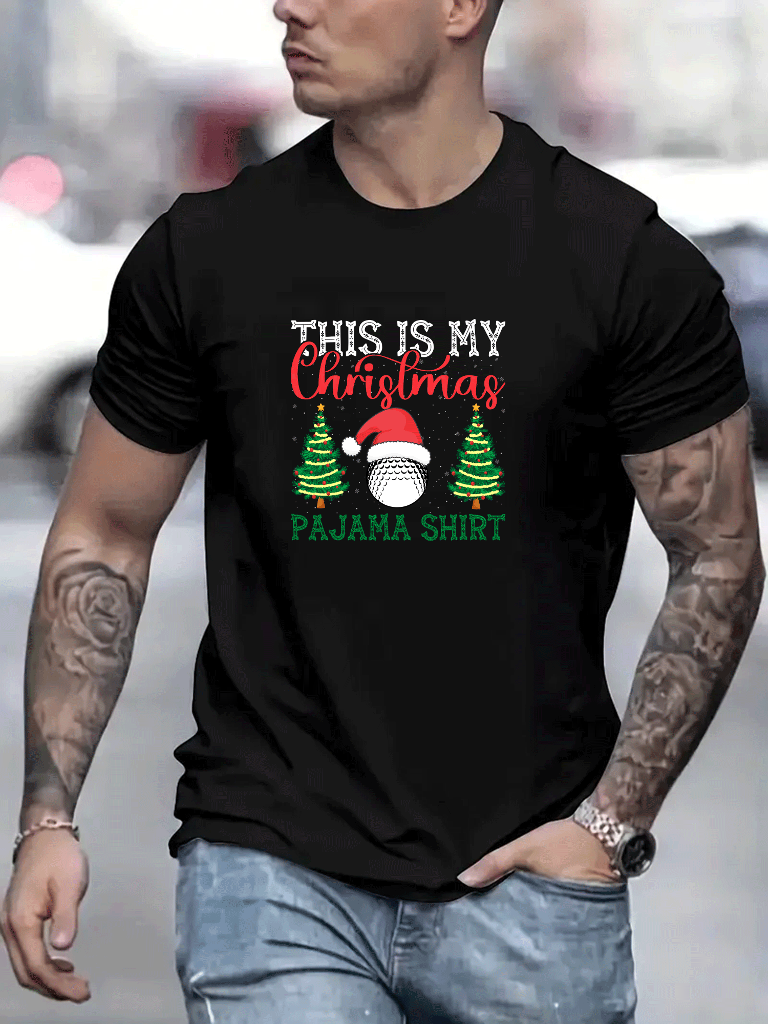 Mens christmas best sale pajama shirts