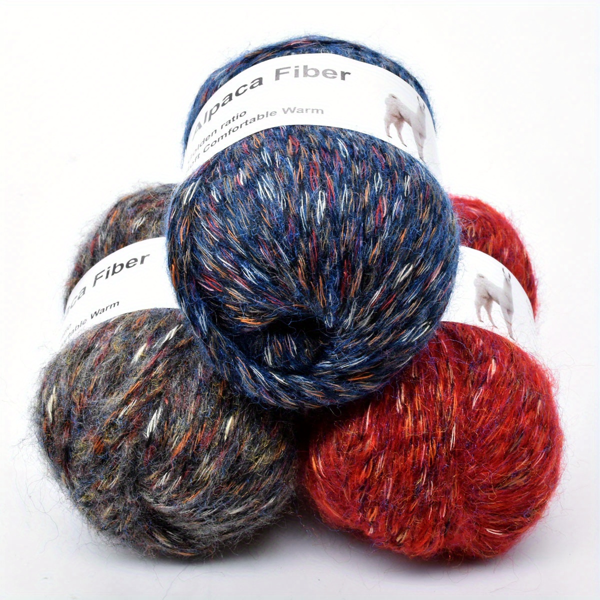 Beginners Crochet Yarn Knitting Yarn DIY Colorful Wool Yarn Knitting Thread for Gloves Scarves Bags Carpets Sewing Style A, Size: 45m