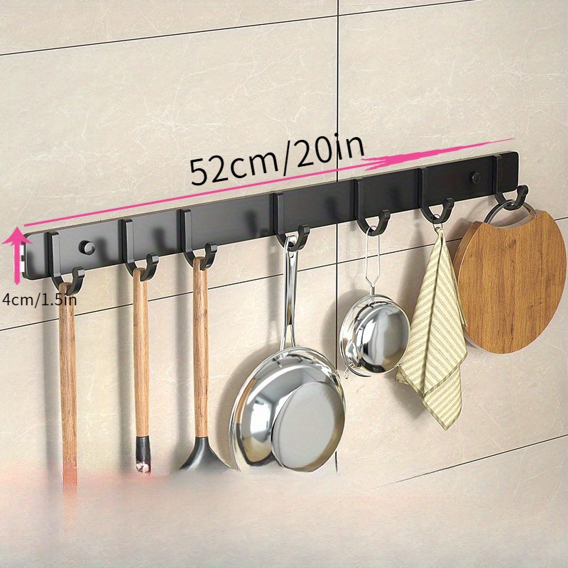 1pc Kitchen Hook, Multifunctional Kitchen Tool Storage Rack, Movable Pot  And Spoon Hook, Suitable For Kitchen And Bathroom Storage