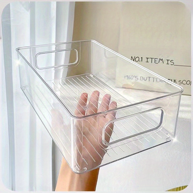 Tray Transparent Acrylic Earrings Jewelry Storage Box Display Stand Transparent 3 Panels Side Open