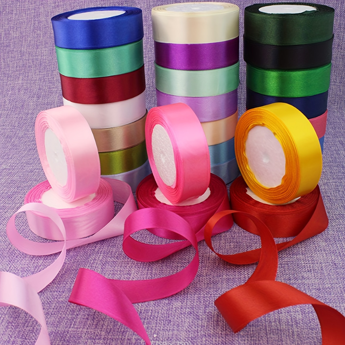 22.9 Yards Wide Ribbons Satin Ribbons Gift Wrapping Ribbons - Temu