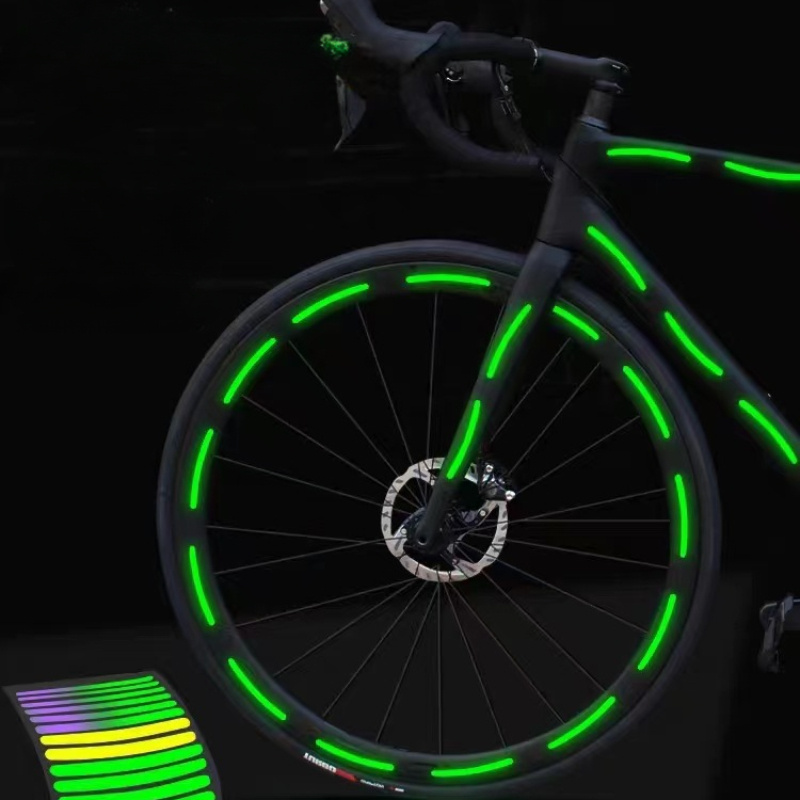 Mountain Bike Reflektierende Radsticker, Fluoreszierendes Band Für