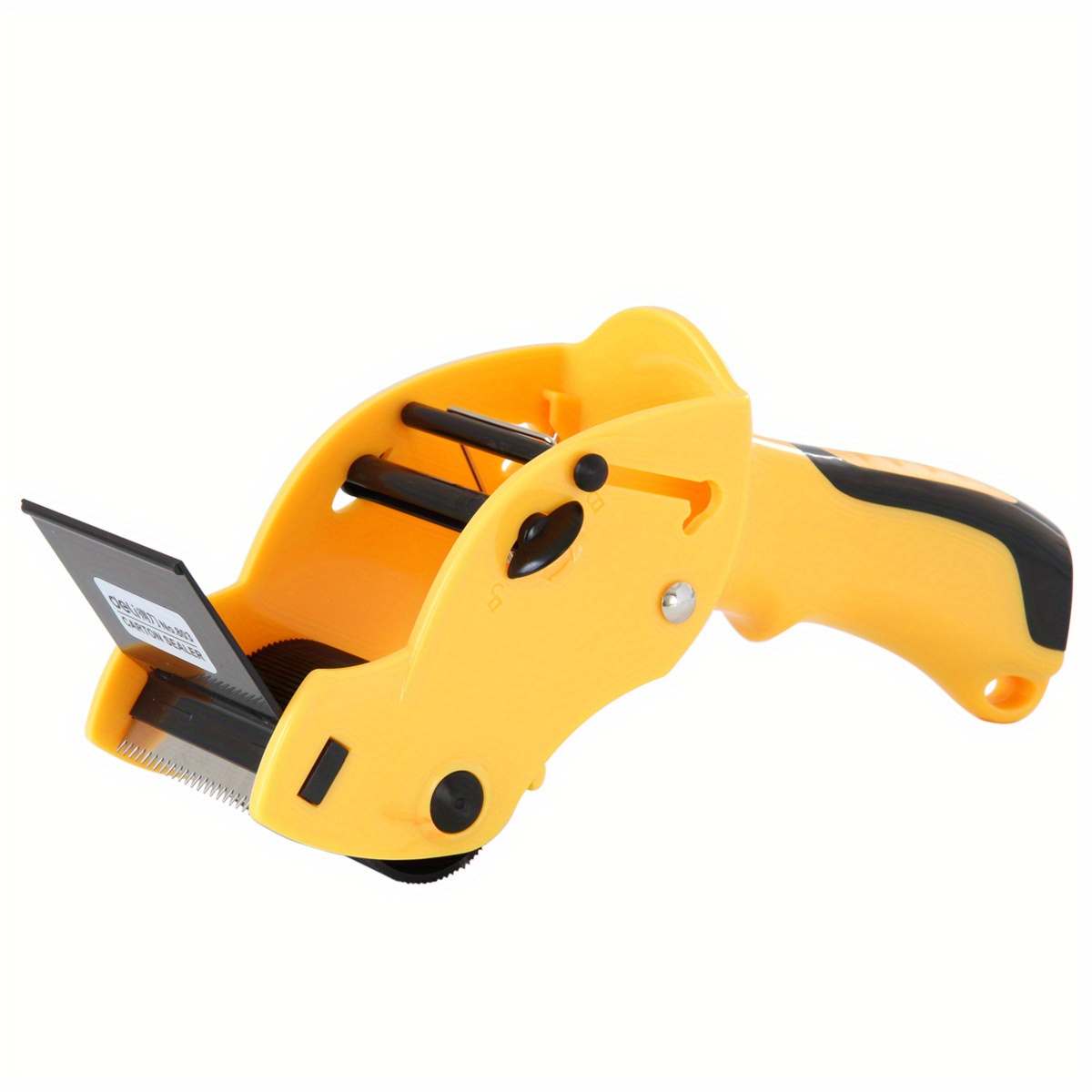 TEMU 1pc Portable Handle Tape Dispenser Box With 6cm Built-in Tape Cutter - Sealed Adhesive Roll Holder, Compact & Hygienic Design For, Office,, Or