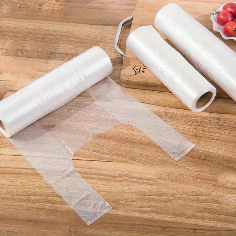  Plastic Produce Bags on a Roll, Disposable or Reusable