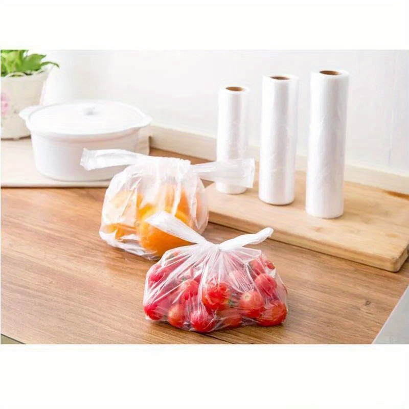  Plastic Produce Bags on a Roll, Disposable or Reusable