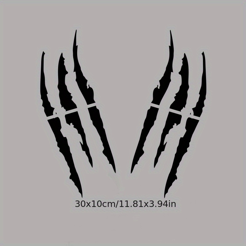 Image of Car Bumper Stickers Magic Claw Car Stickers Waterproof Sunscreen Scratch Stickers Lamp Eyebrow Stickers Body Stickers Claw Stickers