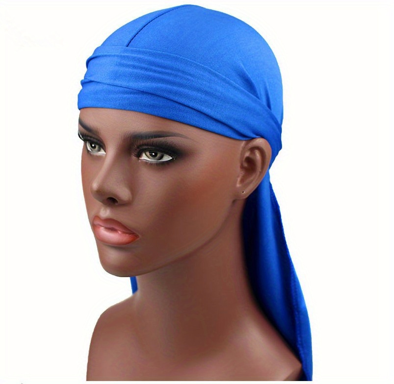 Muñecas hombres mujeres seda Durag elástico turbante hiyab Bandana quimio  gorra Pre-atada Headwrap m Alegría Market