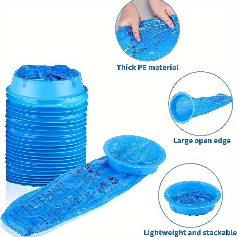 Disposable Vomit Bags Portable Blue Bin Bag Suitable Car Bin - Temu