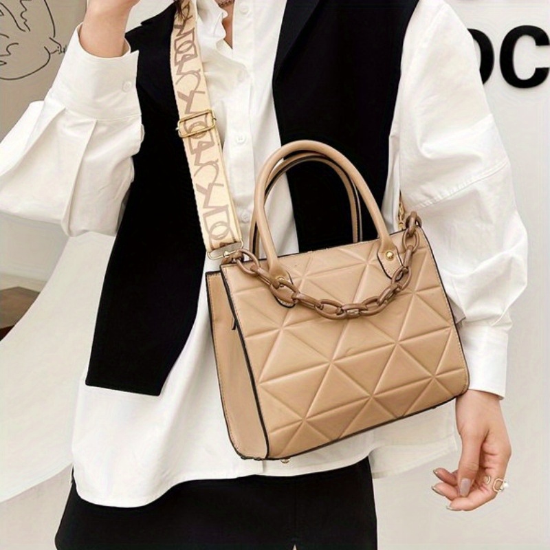 Fashion Geometric Embossed Crossbody Bag, Solid Color Flap Phone Bag,  Perfect Shoulder Bag For Daily Use - Temu