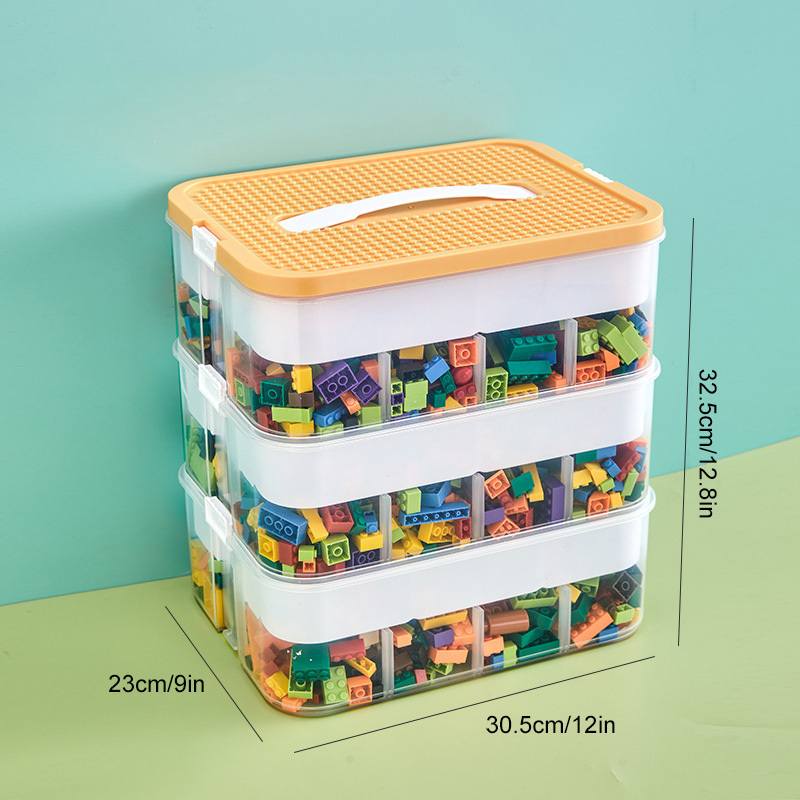 1pc Toy Storage Box, Large Particle Building Blocks Storage Bin, Parts  Sorting Box, Extra Large Capacity Building Blocks Sorting Box, Home  Organizatio