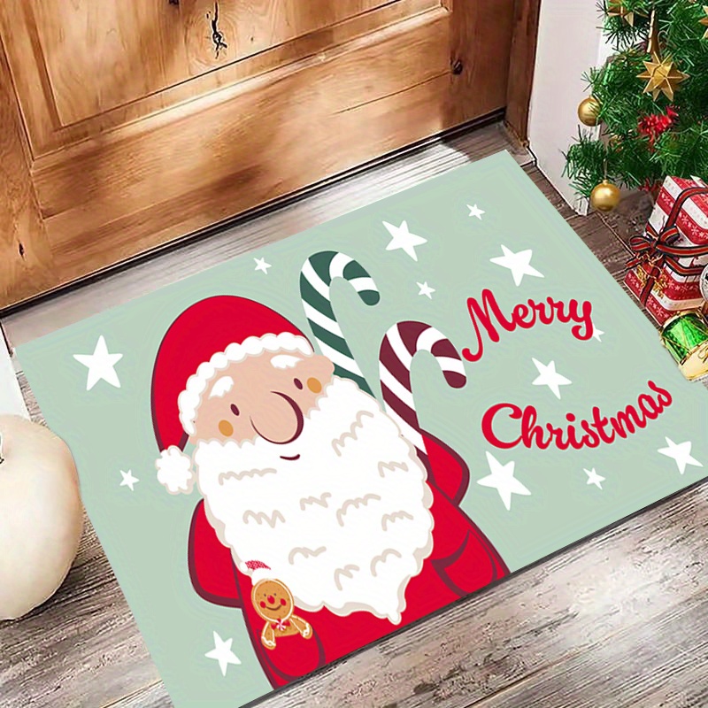 Merry Christmas Bathroom Entrance Indoor Door Mat, Non-slip