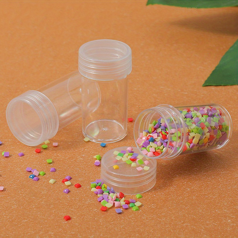 Plastic Clear Storage Bottle Diamond Painting Beads Storage - Temu