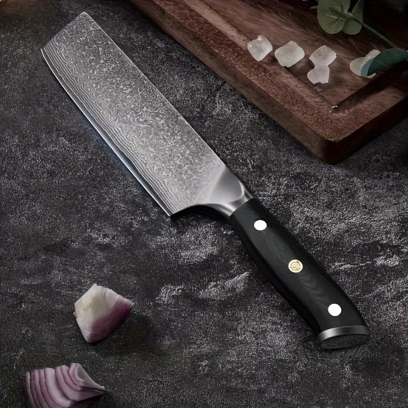 Huangfu Damascus Pattern Chef Knife Outdoor Camping And - Temu