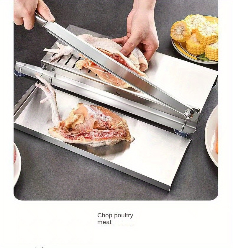  Wgwioo Manual Ribs Meat Chopper Slicer, Stainless Steel Hard Bone  Cutter, Beef Mutton Vegetable Food Slicing Machine, for Home Cooking : Home  & Kitchen