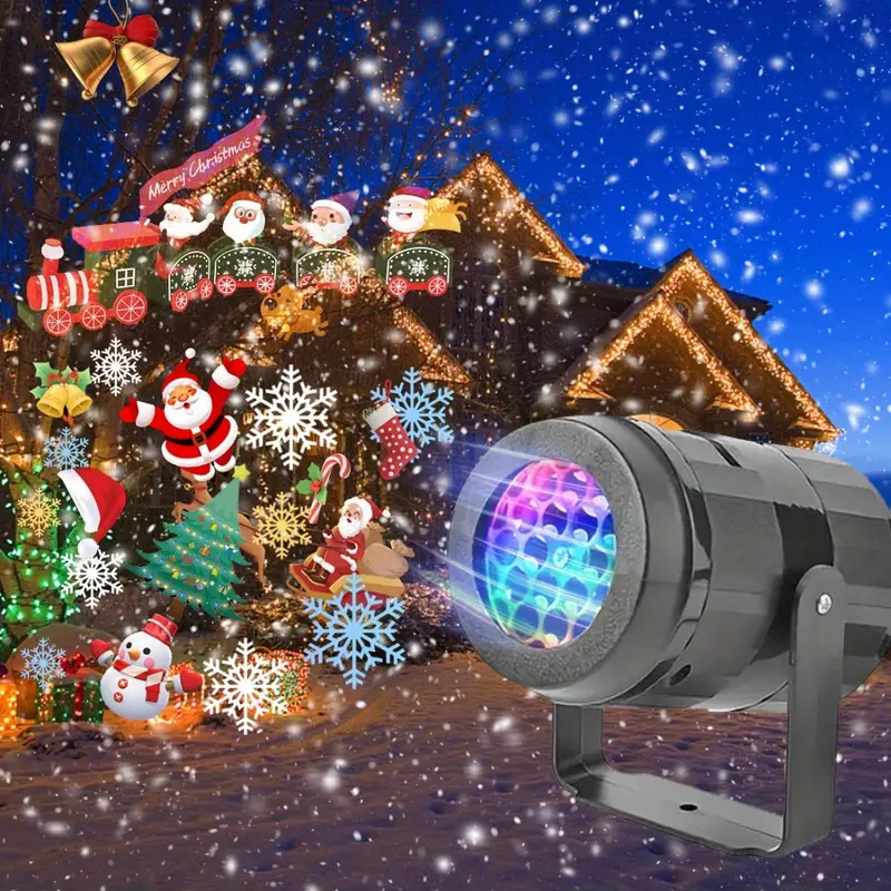 1pc Lumières De Scène LED À Motif De Noël, Projecteur Laser De Noël En  Forme De Flocon De Neige Rotatif, Éclairage De Vacances Extérieur,  Décoration De Noël - Temu Canada
