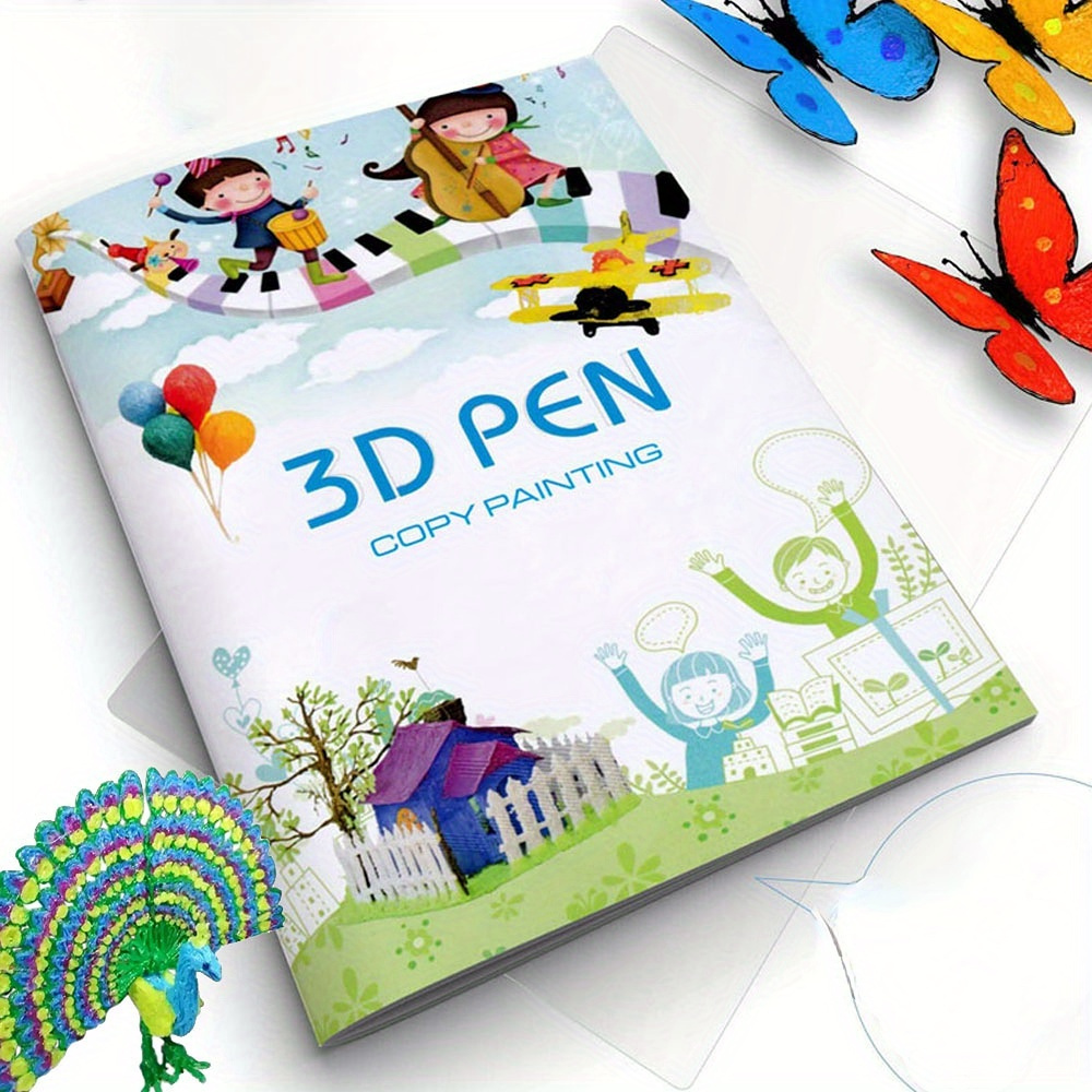 3D Pen Stencils, 3D Drawing Paper Templates, Colorful 40 Pattern, with a
