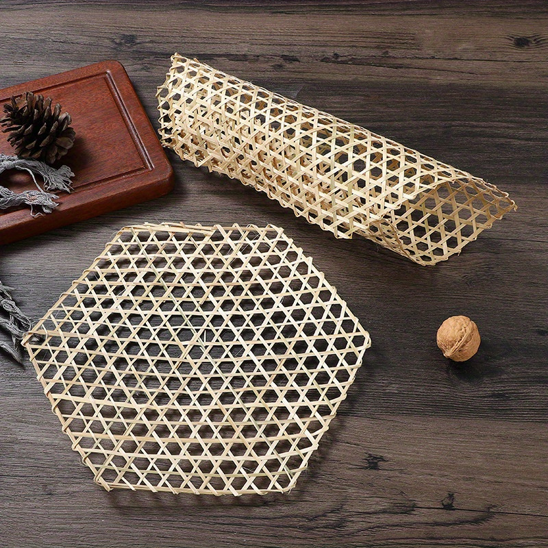 Bamboo Placemats Handwoven Hexagonal Table Pads Natural - Temu