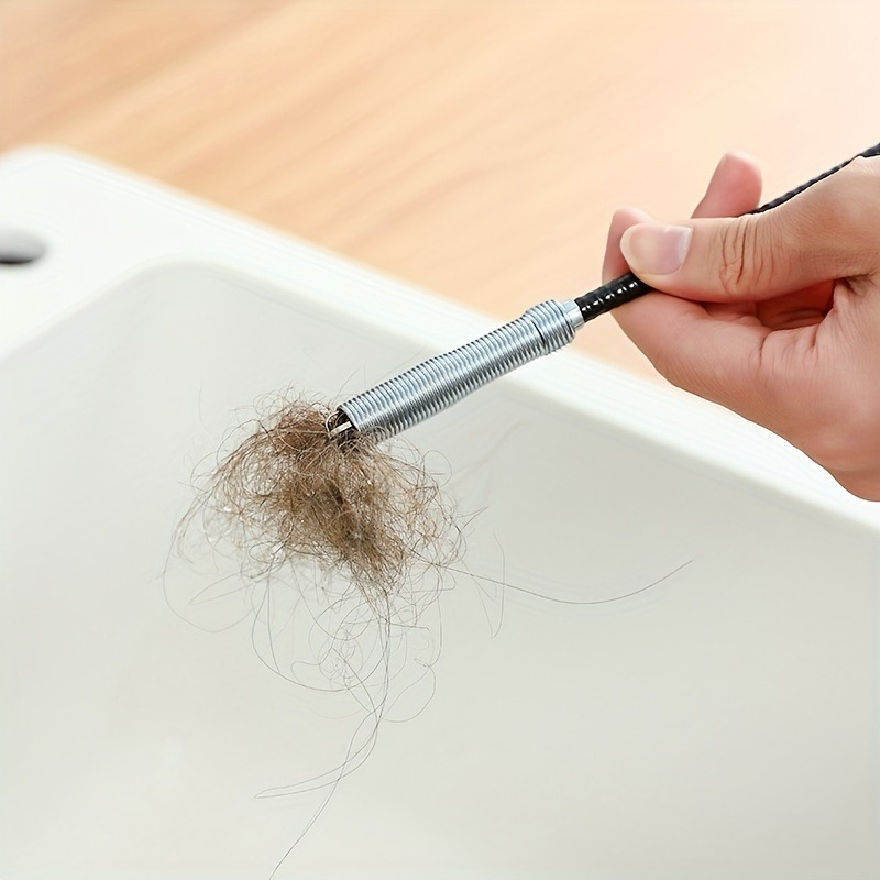 2pcs Sink Drain Hair Remover Cleaning Tool, Drain Unblocker
