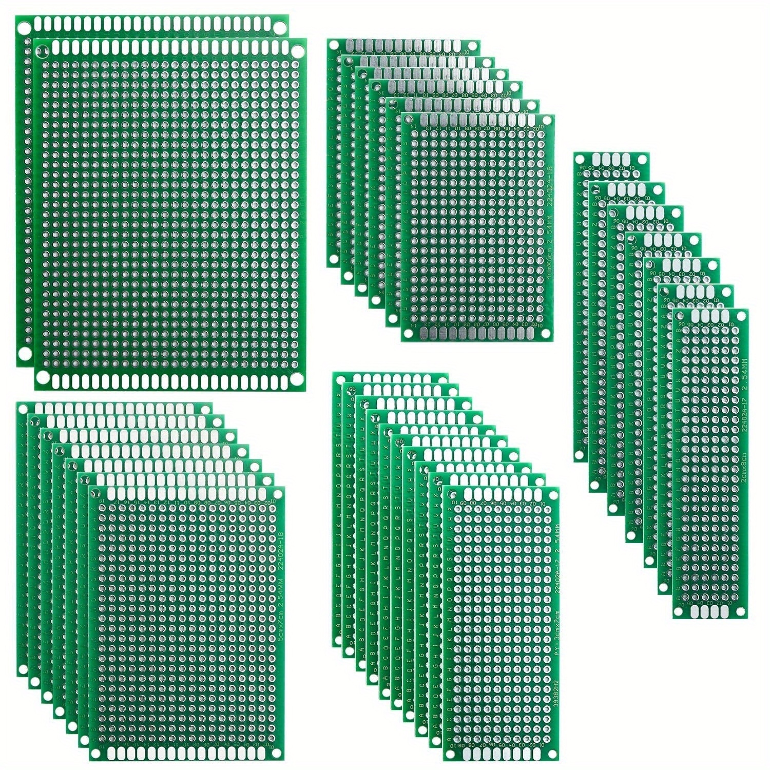 PATIKIL Saldatura Esercitazione Scheda, 4 Set Kit Elettronica Prototipo PCB  Scheda Fai-da-Te Saldatura Circuito Voce Comando LED Luce per Competizione