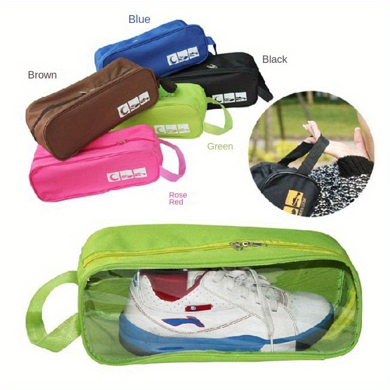 Travel Shoes Storage Bag Portable Zipper Storage Bag - Temu