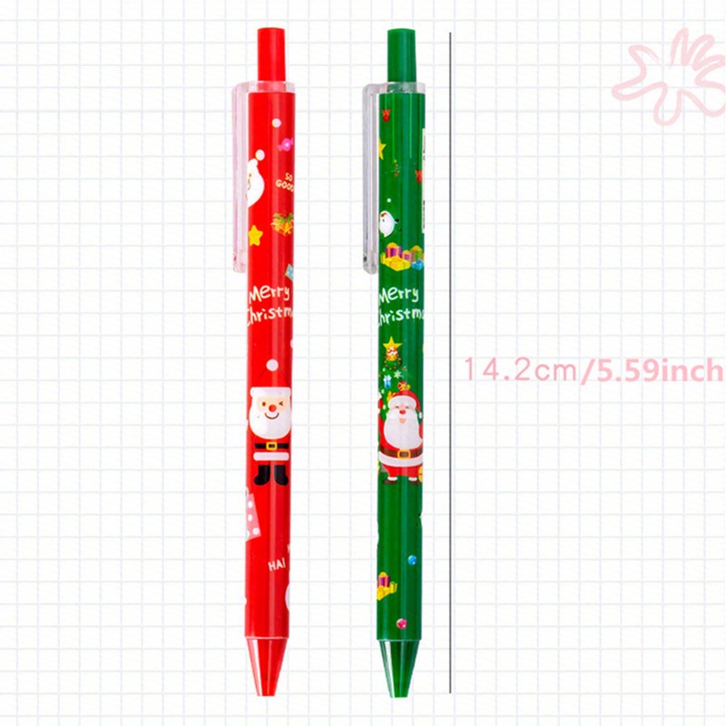  MAGICLULU 96 Pcs School Stationery Christmas Theme Pens  Journaling Pen Christmas School Supplies Good Pens for Writing Novelty Pens  Black Gel Creative Ballpoint Pen Child Test Pen Head Shape 