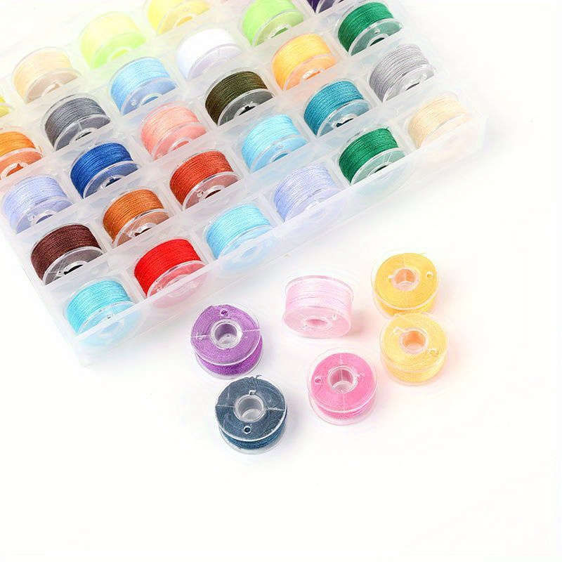 Assorted Transparent Plastic Bobbins With Thread, Sewing Machine  Accessories For Home Use - Temu Canada
