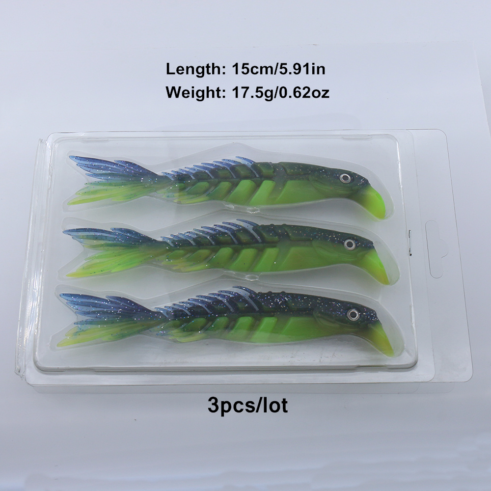 Artificial Soft Baits Multi Segments Fishing Lures Bass Pike - Temu