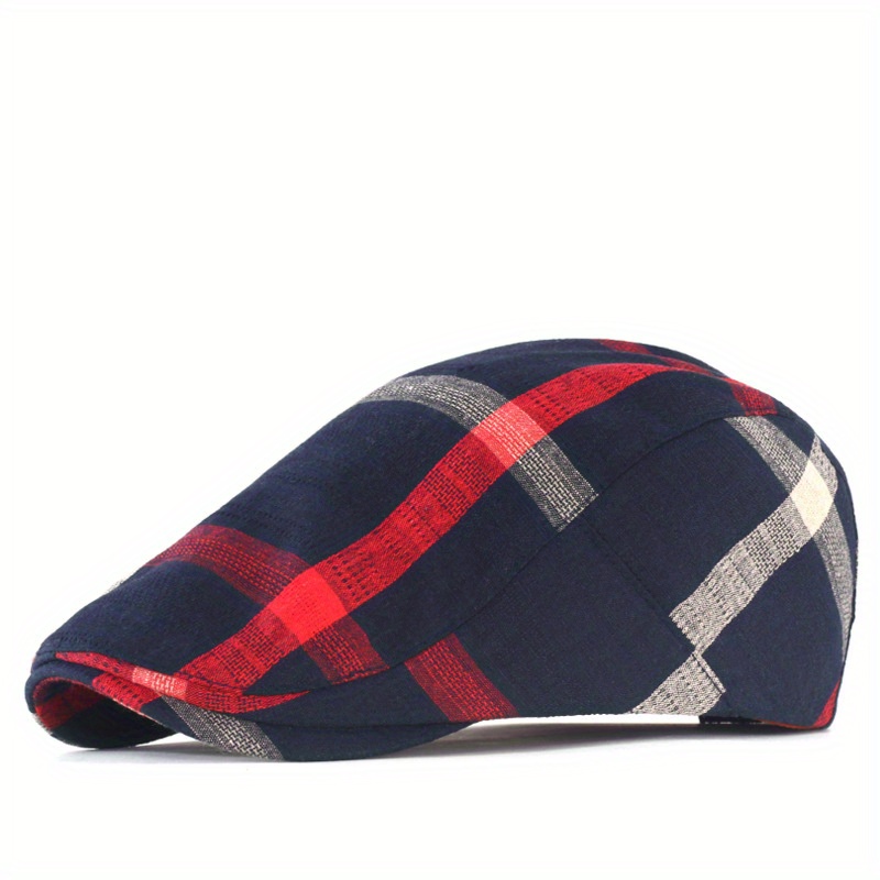 1pc Mens Summer British Plaid Beret Women Outdoor Casual Sun Protection Sun  Hat For Spring Autumn, Shop Now For Limited-time Deals